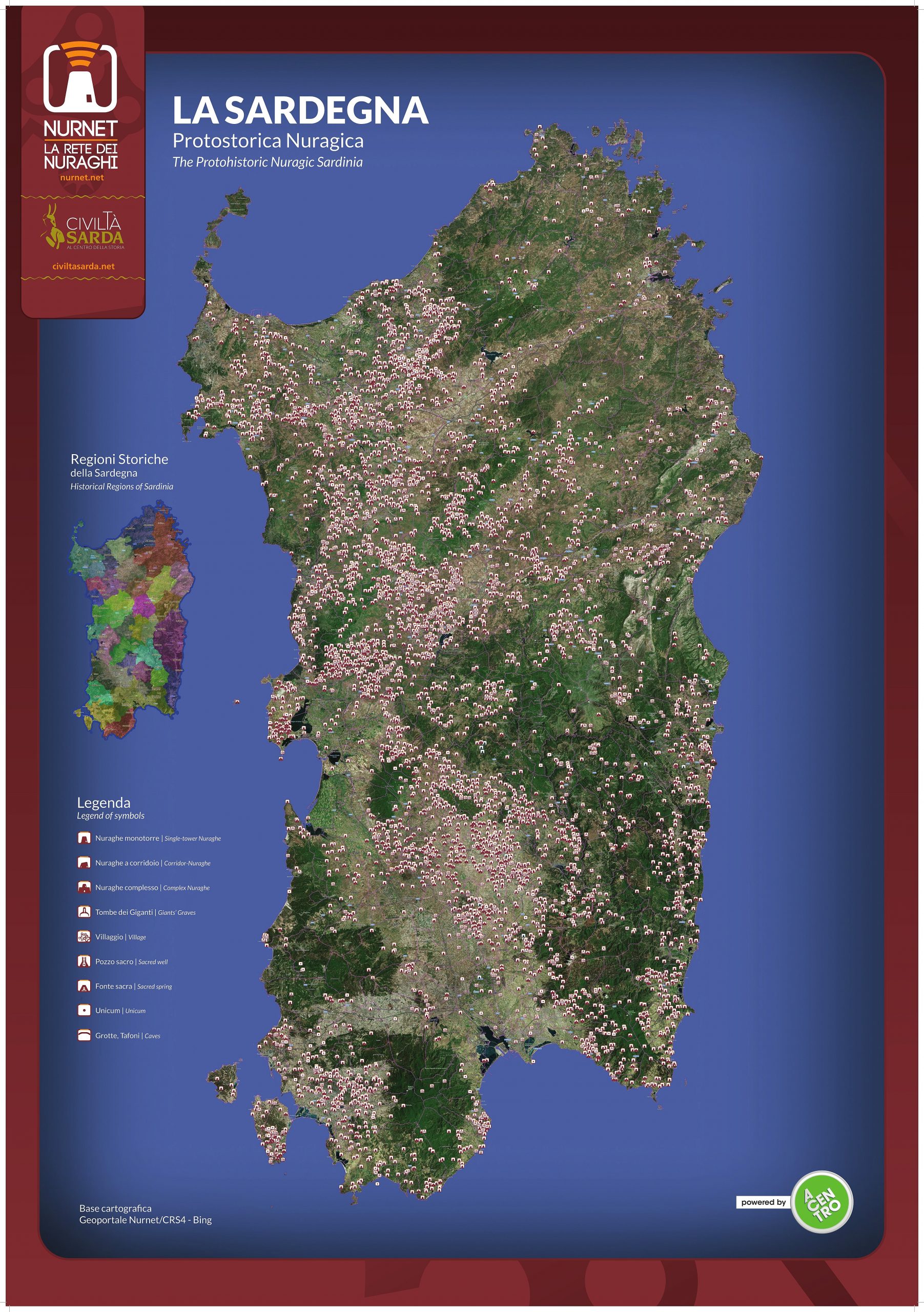 Nurnet/CRS4 GIS Map of Protohistoric Sardinia
