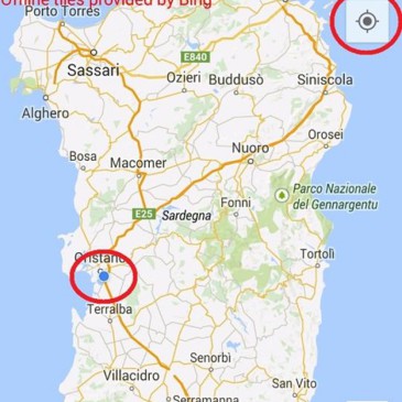 La posizione GPS sulla App Nurnet Map