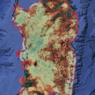 Visibilità dai nuraghi. Presidio del territorio e delle coste.